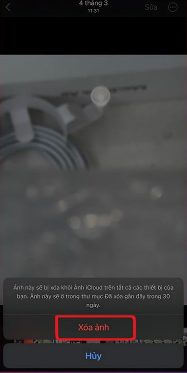 Xoá vĩnh viễn ảnh trên iCloud thông qua ứng dụng Ảnh bước 2